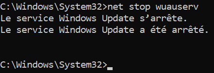 Net stop wuauserv.CMD